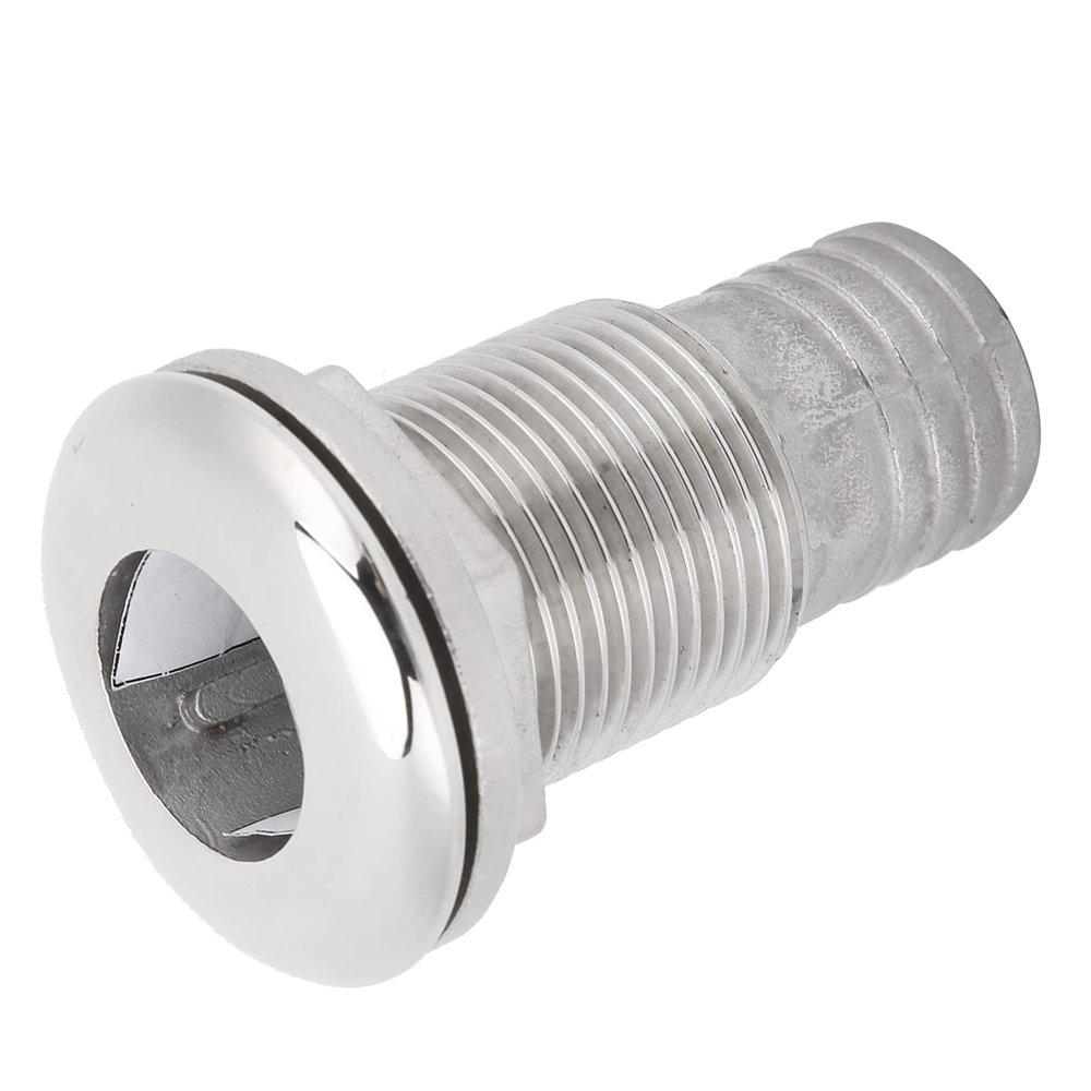 SWOQ Thru Hull Connector, Anti Oxidation Portable Hose Barb for Marine Hardware Accessories(11/2")