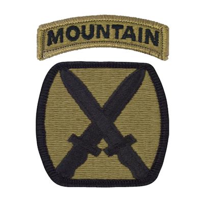10th Infantry (Mountain) Division OCP Patch with Mountain Tab (Military Issued)-Veteran Owned Business