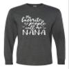 3X-Large Black Heather Mens My Favorite People Call Me Nana Gift for Grandma Long Sleeve T-Shirt view 1