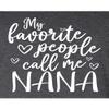 3X-Large Black Heather Mens My Favorite People Call Me Nana Gift for Grandma Long Sleeve T-Shirt view 2