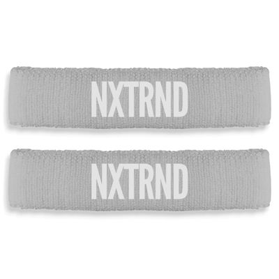 1 Pair Nxtrnd Bicep Bands, Sweat-Absorbent Arm Sweatbands, Football Accessory (Grey)