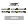 1 Pair Nxtrnd Bicep Bands, Sweat-Absorbent Arm Sweatbands, Football Accessory (Grey) view 3