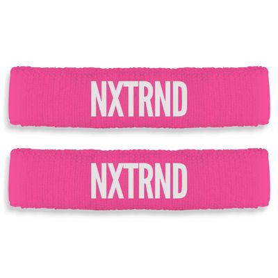 1 Pair Nxtrnd Bicep Bands, Sweat-Absorbent Arm Sweatbands, Football Accessory (Pink)