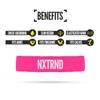 1 Pair Nxtrnd Bicep Bands, Sweat-Absorbent Arm Sweatbands, Football Accessory (Pink) view 3