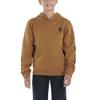 Carhartt Boys' Pullover Long Sleeve Hooded Sweatshirt, Carhartt Brown, 7 view 1