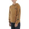 Carhartt Boys' Pullover Long Sleeve Hooded Sweatshirt, Carhartt Brown, 7 view 2