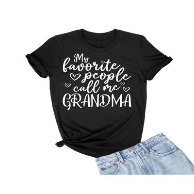 5X-Large Black Mens My Favorite People Call Me Grandma Gift Idea T-Shirt