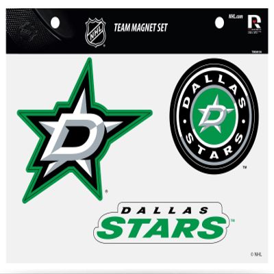 Rico Industries NHL Dallas Stars Team Magnet Set 8.5" x 11" - Home Dcor - Regrigerator, Office, Kitchen