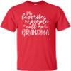 Small Red Mens My Favorite People Call Me Grandma Gift Idea T-Shirt view 2