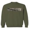0501. Vintage Brooklyn Bridge New York City NYC Streetwear Men's Crewneck Sweatshirt (Olive, Small) view 1