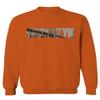 0501. Vintage Brooklyn Bridge New York City NYC Streetwear Men's Crewneck Sweatshirt (Orange Medium) view 1