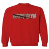 0501. Vintage Brooklyn Bridge New York City NYC Streetwear Men's Crewneck Sweatshirt (Red, Large) view 1