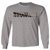 0501. Vintage Brooklyn Bridge New York City NYC Streetwear Men's Long Sleeve t Shirt (Light Gray Large) view 1