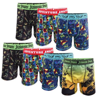 Boxer Brief Multipacks with T-Rex, Raptor and Triceratops Print Options in Sizes 4, 6, 8, 10 & 12