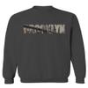 0501. Vintage Brooklyn Bridge New York City NYC Streetwear Men's Crewneck Sweatshirt (Characol Large) Charcoal view 1