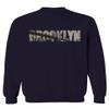 0501. Vintage Brooklyn Bridge New York City NYC Streetwear Men's Crewneck Sweatshirt (Navy Large) view 1