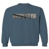 0501. Vintage Brooklyn Bridge New York City NYC Streetwear Men's Crewneck Sweatshirt (Indigo Blue Large) view 1