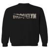 0501. Vintage Brooklyn Bridge New York City NYC Streetwear Men's Crewneck Sweatshirt (Black Small) view 1