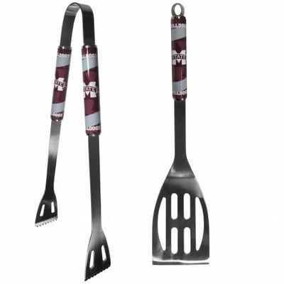 Siskiyou Sports C2BQ45 NCAA Mississippi St. Bulldogs 2 Piece Steel BBQ Tool Set