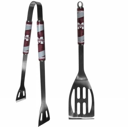 Siskiyou Sports C2BQ45 NCAA Mississippi St. Bulldogs 2 Piece Steel BBQ Tool Set