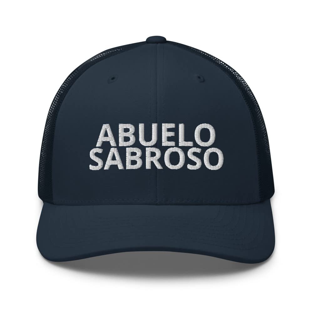 Abuelo Sabroso Hispanic Grandpa Gifts from Grandchildren Abuelo Gifts in Spanish Father's Day Trucker Hat Navy