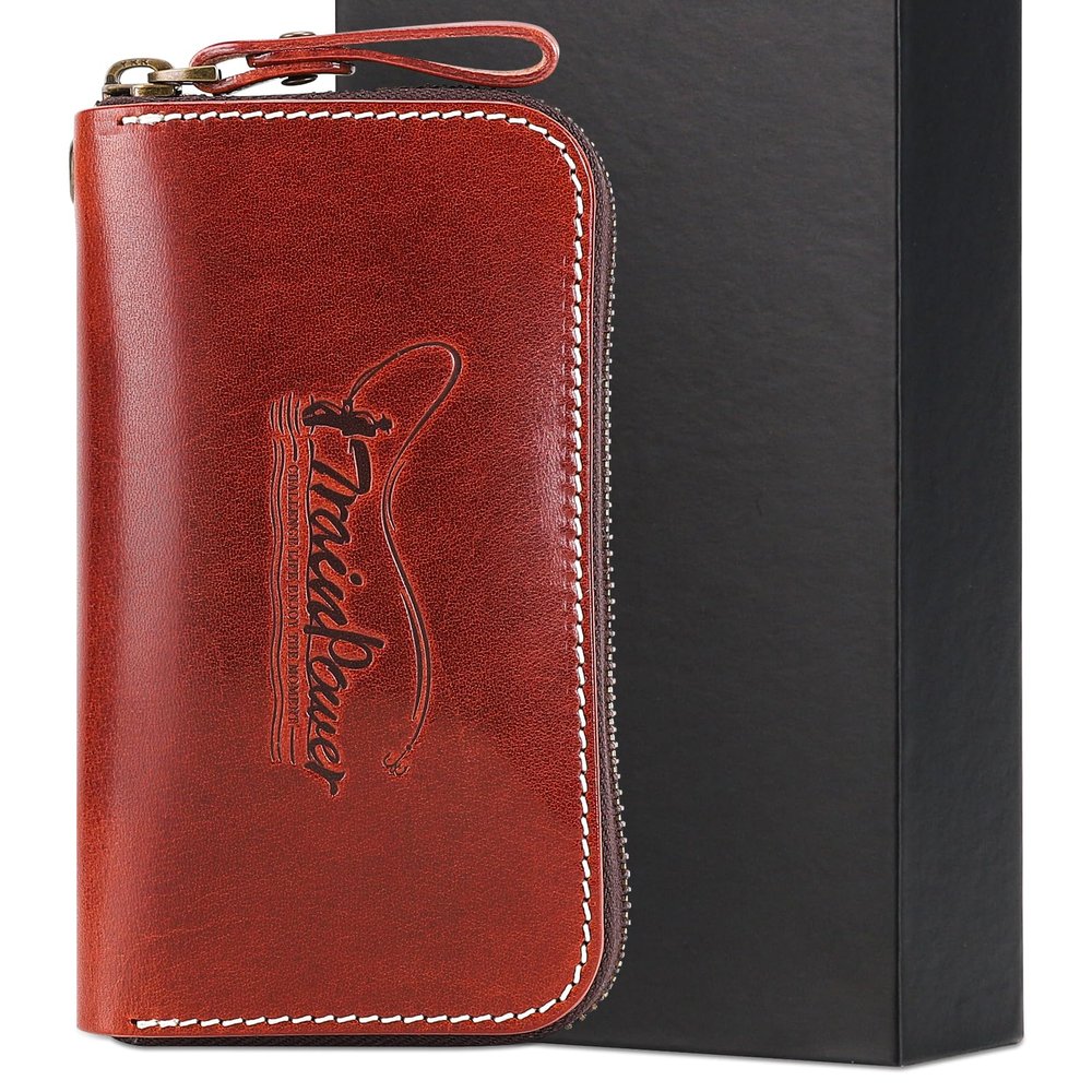 Trainpower Leather Fly Fishing Wallet,Fly BoxesUnique Fly Fishing Gift for Man dad Kids Husband Women
