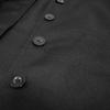 XUNRYAN Women Winter Steampunk Trench Coats Medieval Renaissance Victorian Vampire Gothic Long Jacket Halloween Costume Black view 4