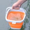 2 Pack Collapsible Plastic Bucket, Foldable Rectangular Tub for House Cleaning, Space Saving Outdoor Water Pot for Garden, Camping, Portable Fishing Water Pail (Size : 5L) view 3