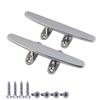 YWZHENYU Boat Cleats Marine Dock Cleats 316 Stainless Steel Open Base Cleats for Boat Kayak Mooring and Decor of 2 Pcs (5 inch) view 1