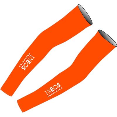 2022 Pro Team INEOS GRENADIER Orange UV Protection Cycling Arm Sleeves For Men & Woman,Breathable Outdoor Sports Sunscreen Protector Armwarmers(2XL)