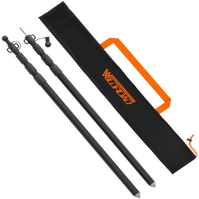 WILDROAD Tarp Poles Tent Poles Canopy Poles 8.37 ft, Telescoping Aluminum Poles with Non-Slip Aluminum Cone Bottom, Portable and Lightweight Camping Gear for Camping and Awnings, Set of 2
