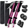 Covacure Hiking Poles Collapsible Trekking Poles - Aluminum Alloy 7075 Walking Sticks with Telescopic & Foldable Tri-fold Design Hiking Gear for Women Men, Camping, Climbing view 1