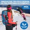 Covacure Hiking Poles Collapsible Trekking Poles - Aluminum Alloy 7075 Walking Sticks with Telescopic & Foldable Tri-fold Design Hiking Gear for Women Men, Camping, Climbing view 3