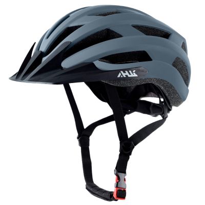 Youth Adult Road Bike Helmet, Men Women Adjustable Mountain Bicycle Helmet with Detachable Visor, 2 Sizes for Youth, Kids, Adult (Matte Blue-Gray, L)