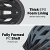 Youth Adult Road Bike Helmet, Men Women Adjustable Mountain Bicycle Helmet with Detachable Visor, 2 Sizes for Youth, Kids, Adult (Matte Blue-Gray, L) view 2