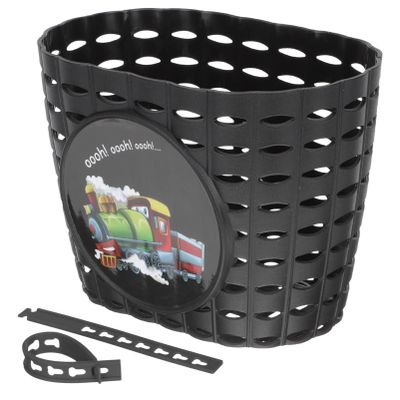 BESPORTBLE Boy Girl Bike Front Basket Lightweight Plastic Scooter Handlebar Basket for Boys Girls Easy to Attach Stickers for Cycling Adventures