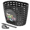 BESPORTBLE Boy Girl Bike Front Basket Lightweight Plastic Scooter Handlebar Basket for Boys Girls Easy to Attach Stickers for Cycling Adventures view 1
