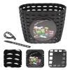 BESPORTBLE Boy Girl Bike Front Basket Lightweight Plastic Scooter Handlebar Basket for Boys Girls Easy to Attach Stickers for Cycling Adventures view 3