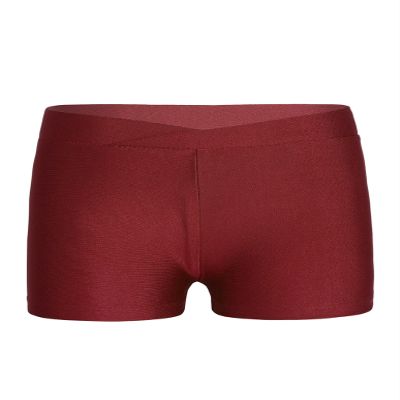 Huimingda Kids Girls Athletic Gymnastics Shorts Dance Shorts Tumbling Volleyball Cheer Ballet Bottoms Burgundy 7-8 Years