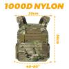 ULIONTAC 1000D Lightweight Adjustable Camouflage Clothing Suits Quick Release for Jungle Hunting Shooting Airsoft Wildlife (MC) view 3