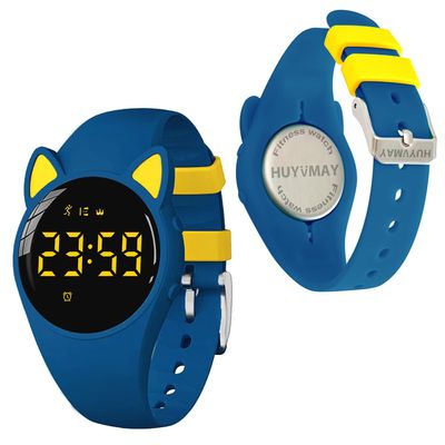 HUYVMAY Kids Fitness Tracker Pedometer Watch Without App, IP68 Waterproof Digital Sports Watch with Alarm Clock Timer Distance/Calorie/Step Counter for Boys Girls Kids Aged 5 and Up