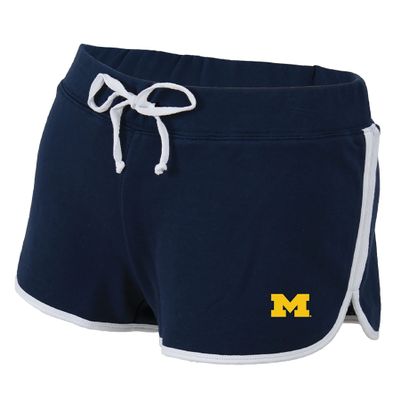 boxercraft Women's University of Michigan Wolverines Relay Short, Navy/White, L