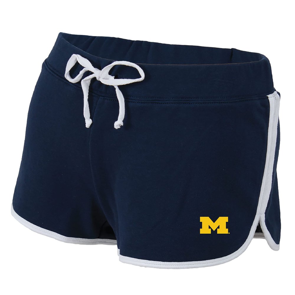 boxercraft Women's University of Michigan Wolverines Relay Short, Navy/White, L