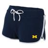 boxercraft Women's University of Michigan Wolverines Relay Short, Navy/White, L view 1