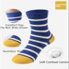 COTTON DAY Kids Boys Crew Dress Socks Bright Colorful Stripes Design 10-12 Years Thin Colorful Size XL (12) view 4