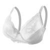 Telusu Big Size Ladies Sexy Lace Bras Underwire Full Cup Bra 6 Colors Women's Soft Thin Lace Bralette Underwear (Color : White, Size : 90/40E) view 3