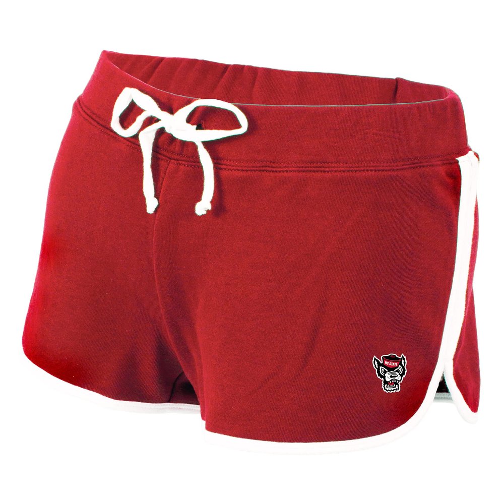 boxercraft Women's North Carolina State University Wolfpack Relay Short, Red/White, M
