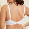 Telusu Big Size Ladies Sexy Lace Bras Underwire Full Cup Bra 6 Colors Women's Soft Thin Lace Bralette Underwear (Color : Bean Paste, Size : 85/38E) view 3