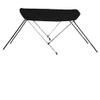 STOPBYUS 7.6 oz Black 2 Bow Round Tube Boat Bimini TOP Sunshade Compatible for HIGHFIELD INFLATABLES Ocean Master OM 390 2016-2017 view 1