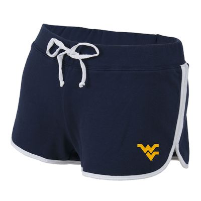 boxercraft Women's West Virginia University Mountaineers Relay Short, Navy/White, L